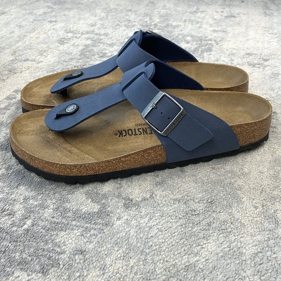 NIB Birkenstock Medina Thong Sandals Navy Blue Unisex Sz 11 Men 13 Women - Picture 7 of 14